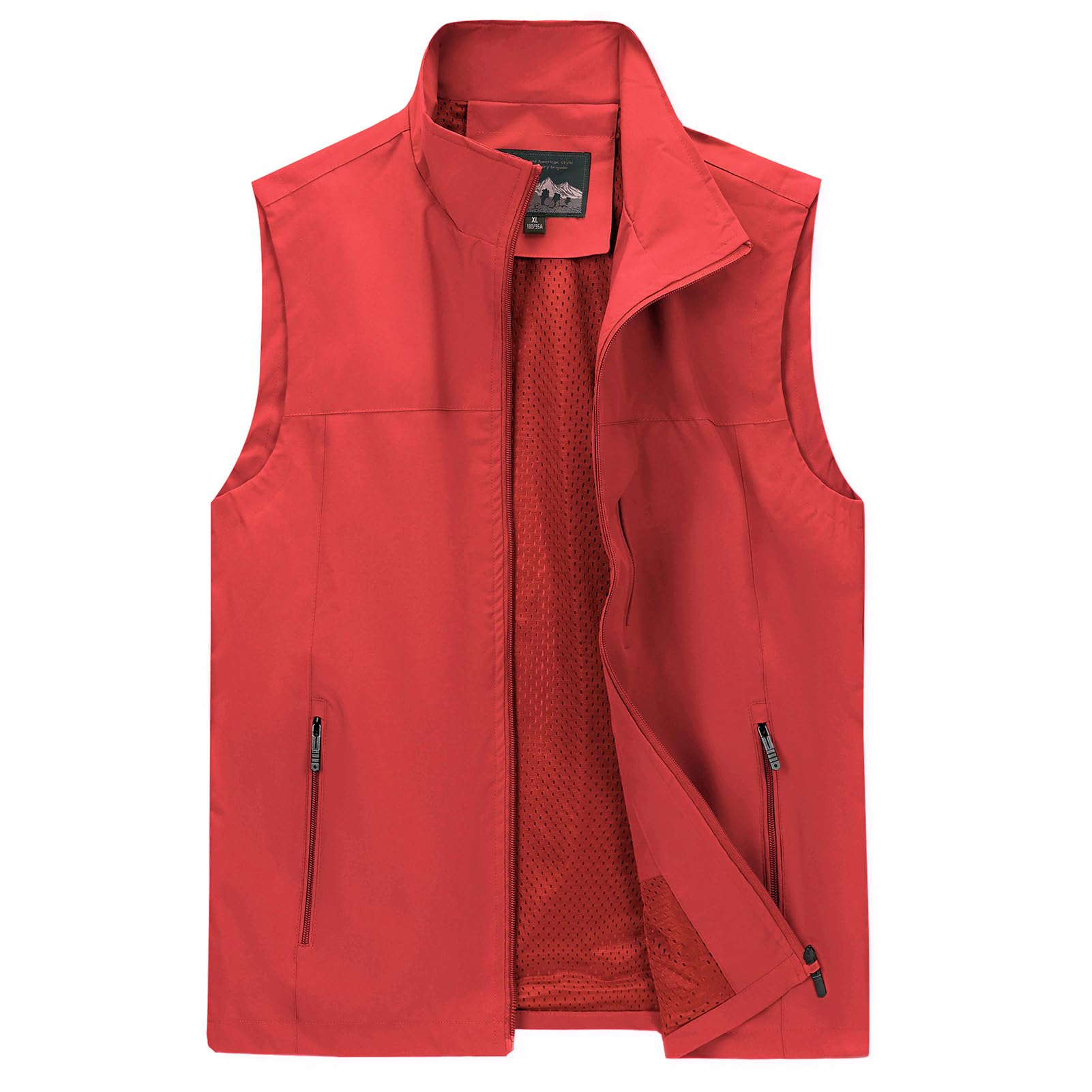 MANLUODANNI Men's Lightweight Vest Sleeveless Outdoor Work Jacket for Travel Hiking Running