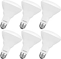 Vista 1 de Luxrite 6-Pack BR30 LED Bulb, 65W Equivalent, 3500K Natural White, Dimmable, 650 Lumens, LED Flood Light Bulbs, 8.5W, Energy Star, E26 Medium Base