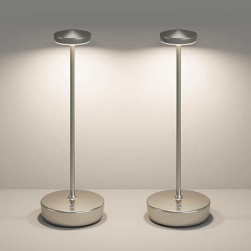 Miniatura 11 de Cordless LED Table Lamp,Rechargeable 5000mAh Battery - Touch Control 3-Level Brightness with Memory Function,Portable IP54 Waterproof Desk lamp for