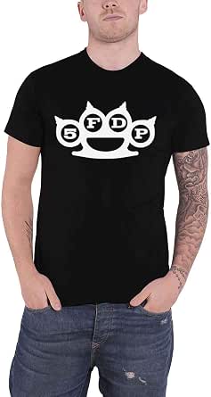 Official Five Finger Death Punch 'Knuckles' Logo T-Shirt - Men's Black Band Tee, Unisex Sizing, Soft Cotton
