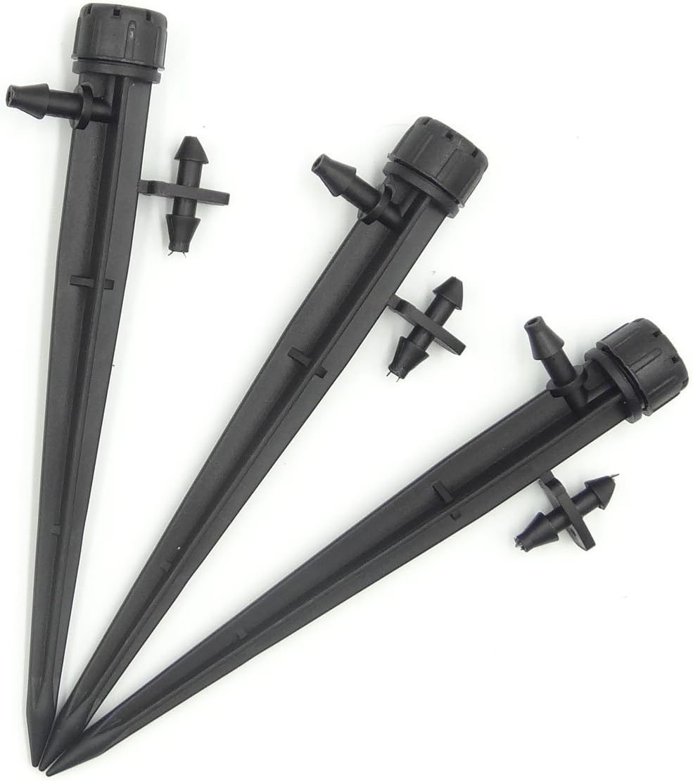 Product Deal Mini Skater 25/50 PCS Barbed Barb Drip Irrigation Micro-Bubbler on a Spike, 360 Degree Full Circle Pattern (50PCS Barbed Barb)