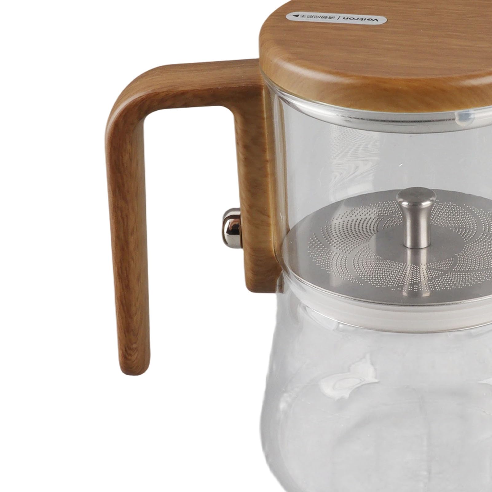 Eujgoov Czajniczek ze Szkła Magnetycznego o Pojemności 760 Ml, Szkło Borokrzemowe z Zaparzaczem, Krystalicznie Czysty do Herbaty Sypkiej, Idealny do Gorących i Zimnych Napojów