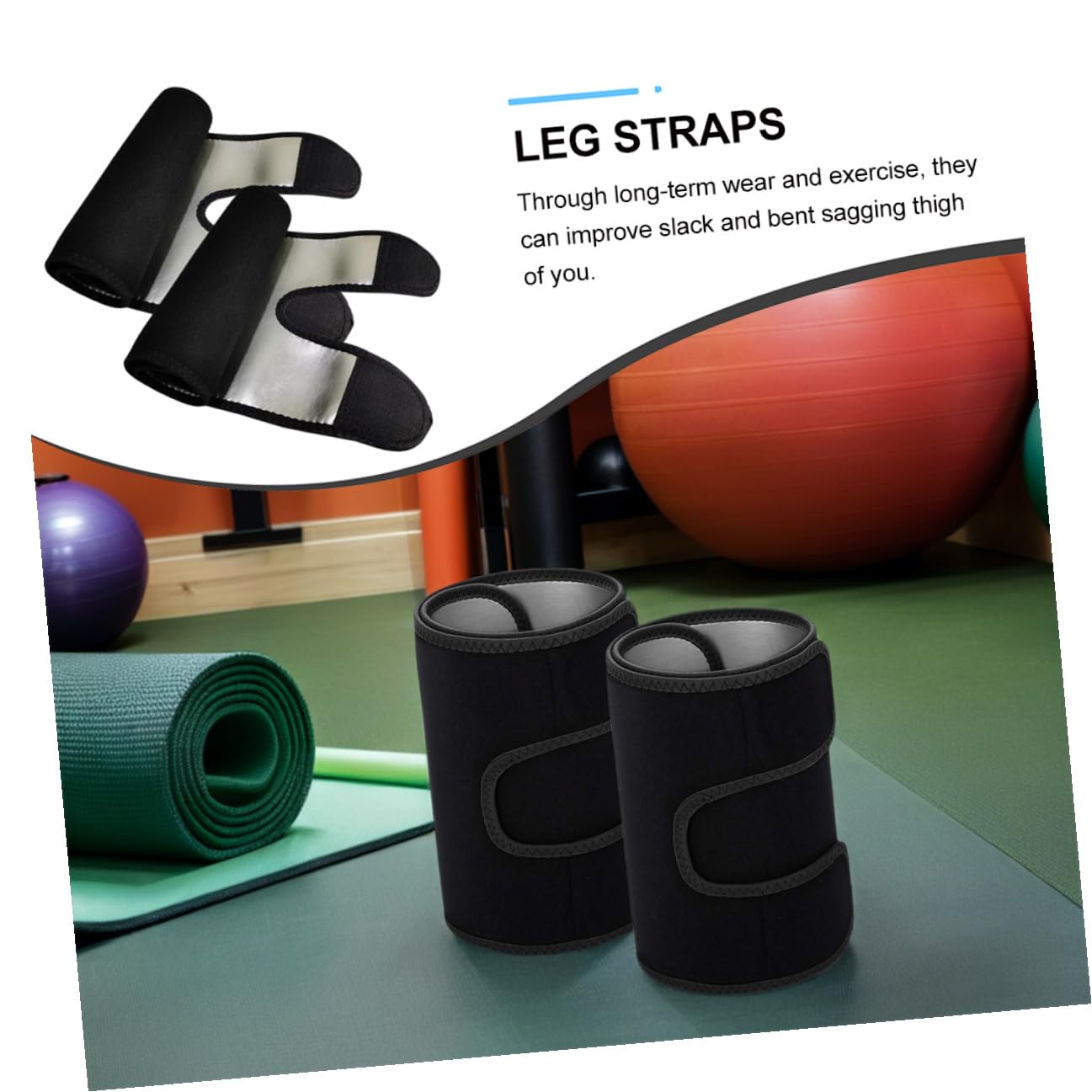 Oberschenkel Fitnessgerät und Verbesserung Schlaffer Oberschenkel für Muskelstabilisierung Bandage aus Neopren für Sauna und Volleyball