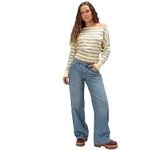 Rsq Womens Fold Over Waistband Baggy Jeans