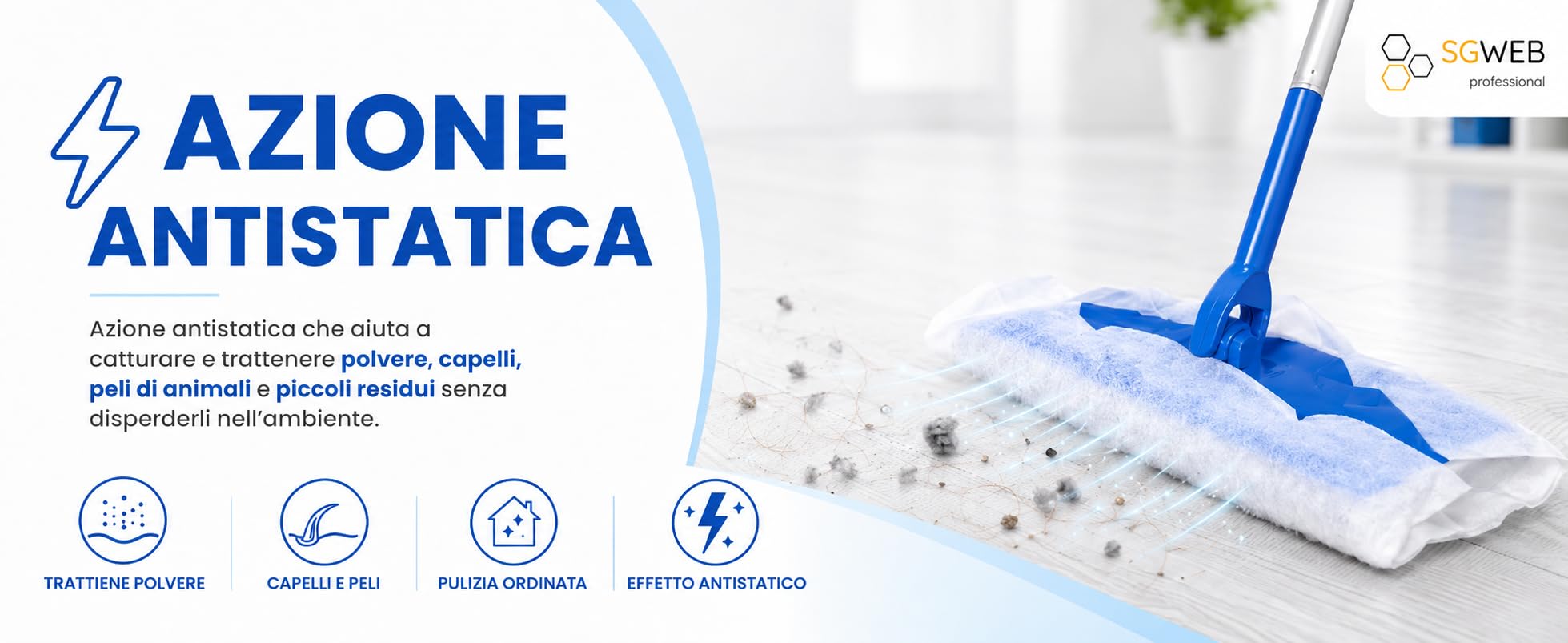 500 Panni Cattura Polvere Grandi 60 x 20 cm, Panni Antistatici per Pavimenti e Superfici, Formato XXL per Scopa e Pulizia Casa
