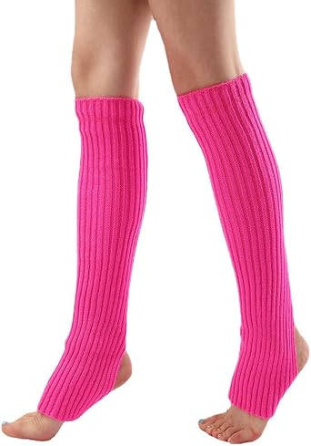 Knitted Stirrup Leg Warmers Ballet Warm Leg Sleeves Winter Long Boot Cuffs Covers Womens Stirrup Leg Warmers For Dance Sports