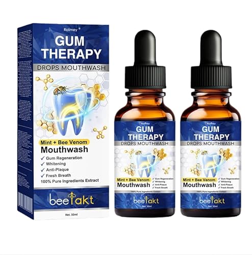 Rolimey BeeTakt - Gocce di balsamo per la bocca del veleno d'api concentrato naturale, elimina l'alito cattivo e lenisce le gengive, nuova formula detergente nutriente 2026, per un sorriso sicuro (2
