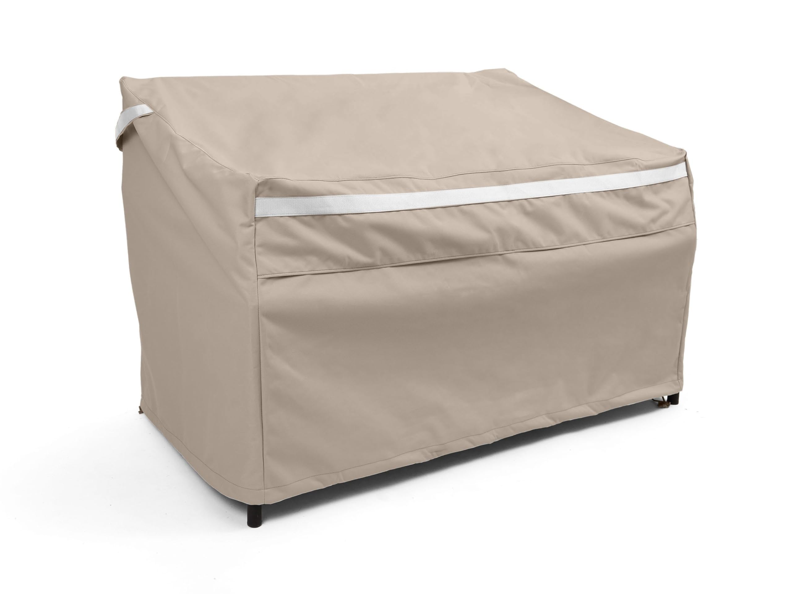 Covermates Outdoor Patio Sofa Cover - Premium Polyester, Weather Resistant, Drawcord Hem, Seating and Chair Covers, 56W x 34D x 38H, Clay