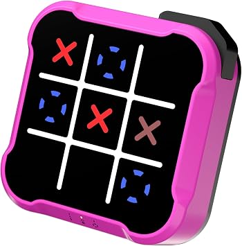 Electronic Tic Tac Toe Bolt Game, Handheld Digital Board Game, Electric Puzzle Game for Educational and Memory Growth, Portable Travel Games for Car Ride, Gift Ideal for Kids and Adults