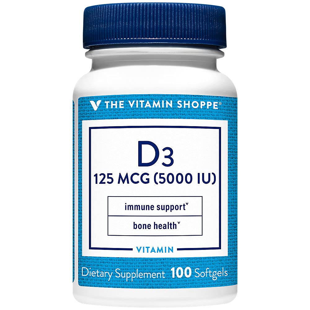 Vitamin D3-5,000 IU (100 Softgels) 100 Count (Pack of 1)