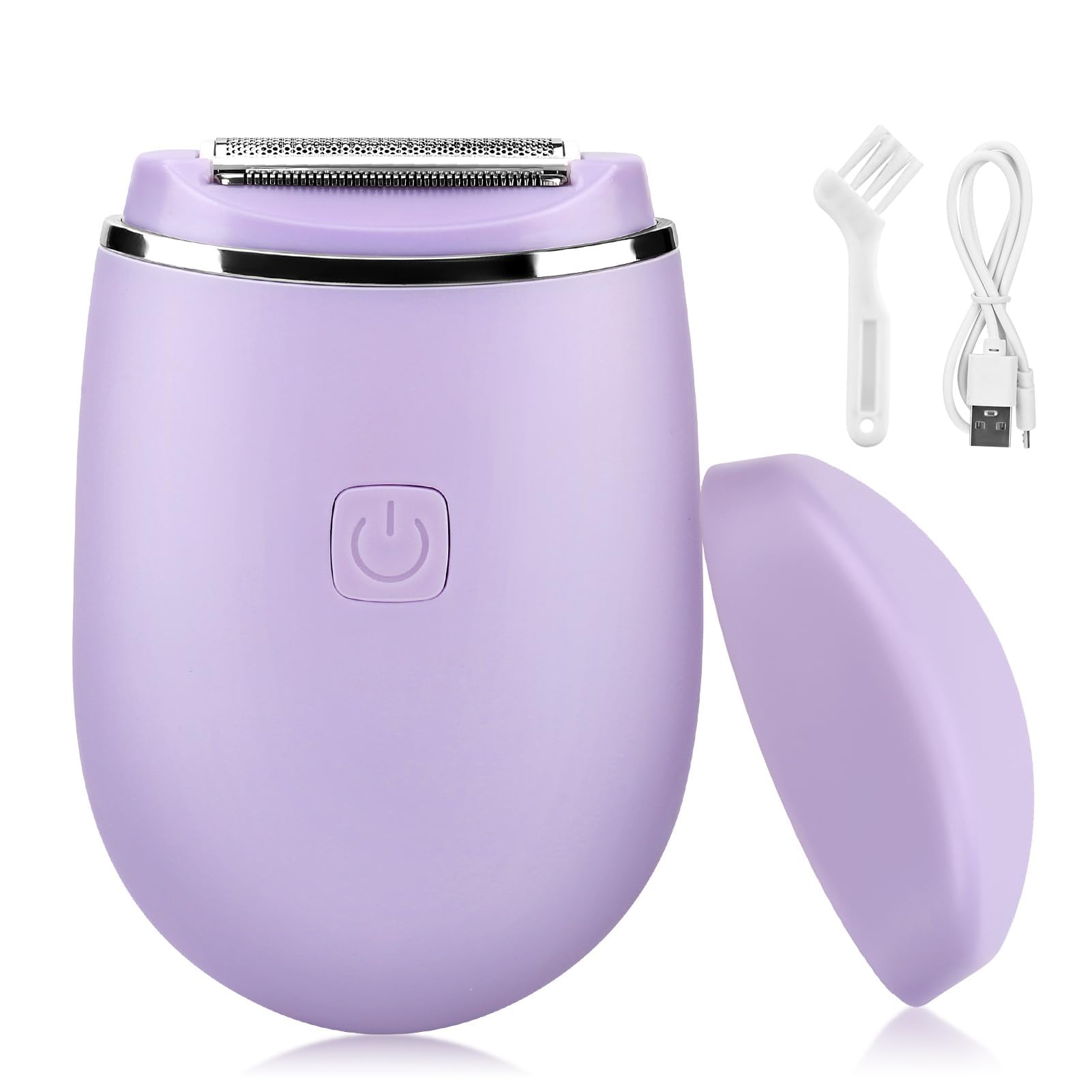 – Electric Lady Shaver, Portable Rechargeable Cordless Razor for Women, Painless Body Hair Remover, Bikini Trimmer for Arms, Legs, Underarms, Washable Head