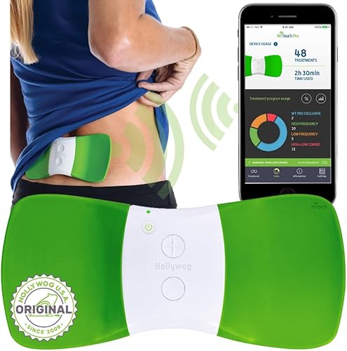 Hollywog TENS Unidad para dolor de espalda WiTouch Pro inalámbrico y portátil estimulador muscular de pulso electrónico para aliviar el dolor forro Hollywog TENS Unidad para dolor de espalda WiTouch Pro inalámbrico y portátil estimulador muscular de pulso electrónico para aliviar el dolor forro