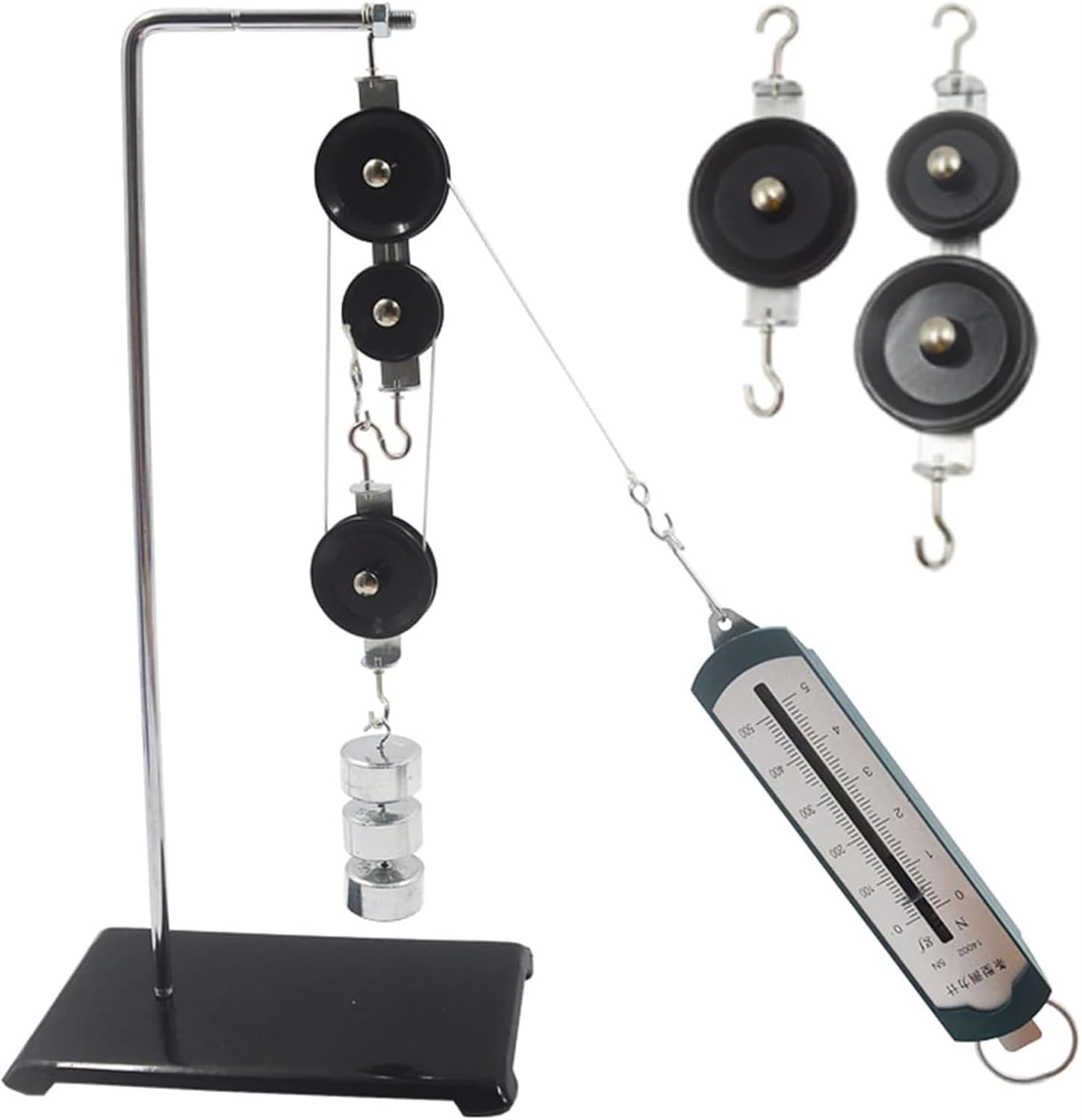 滑車ブロックとブラケット 金属ブラケット底板 シングルプーリー ストリングプーリー 物理力学実験機器 教育機器 滑車ブロックとブラケ
