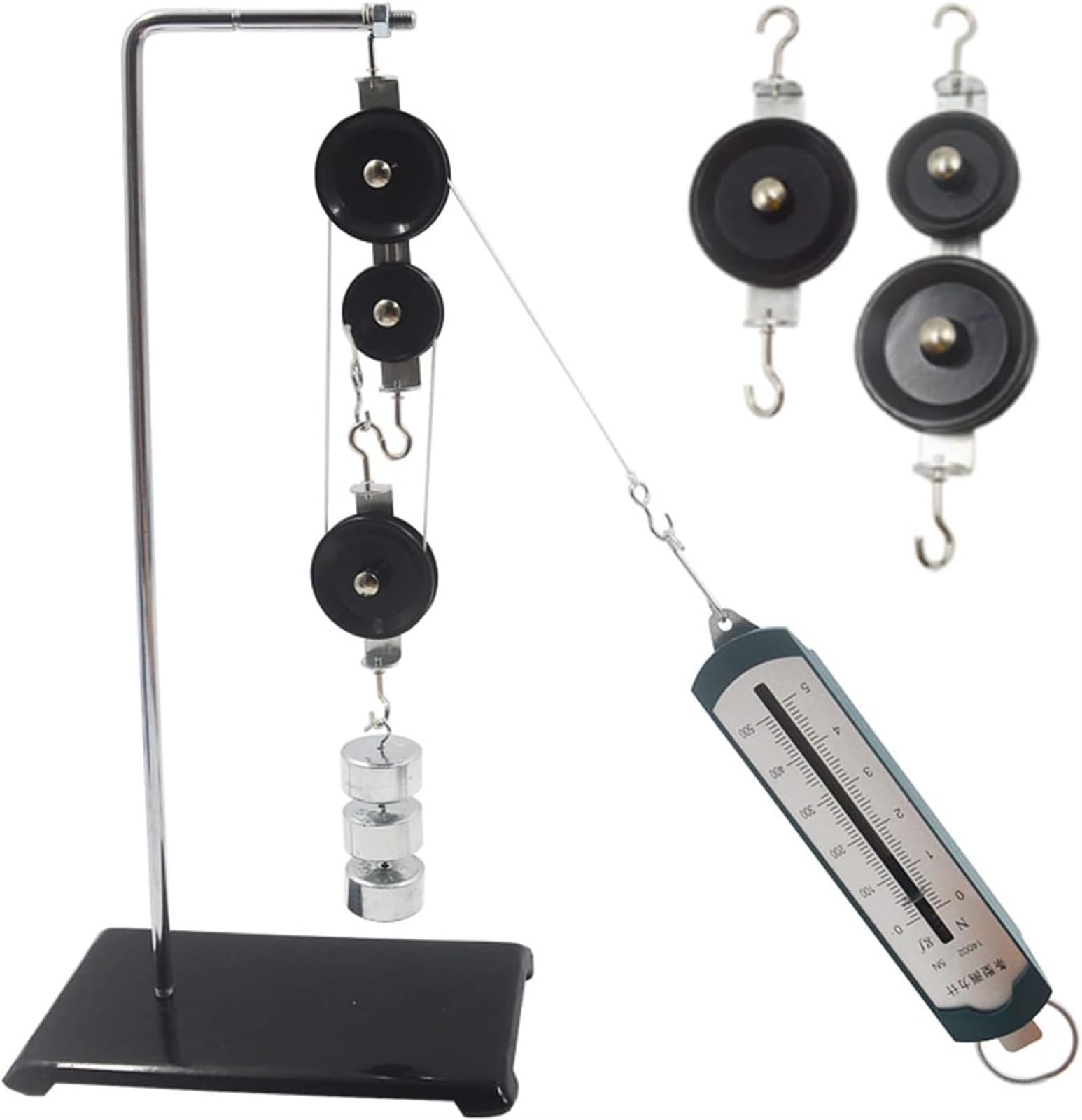 Jkjzsalj Pulley Block And Bracket Metal Bracket Bottom Plate Single Pulley String Pulley Physical Mechanics Experimental Equipment Teaching Instrument Pulley Block And Bracket Set