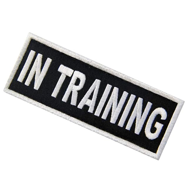 Foto 4 de 5 de Chaleco de alerta de perro de servicio con emblema bordado de gancho y lazo IN TRAINING