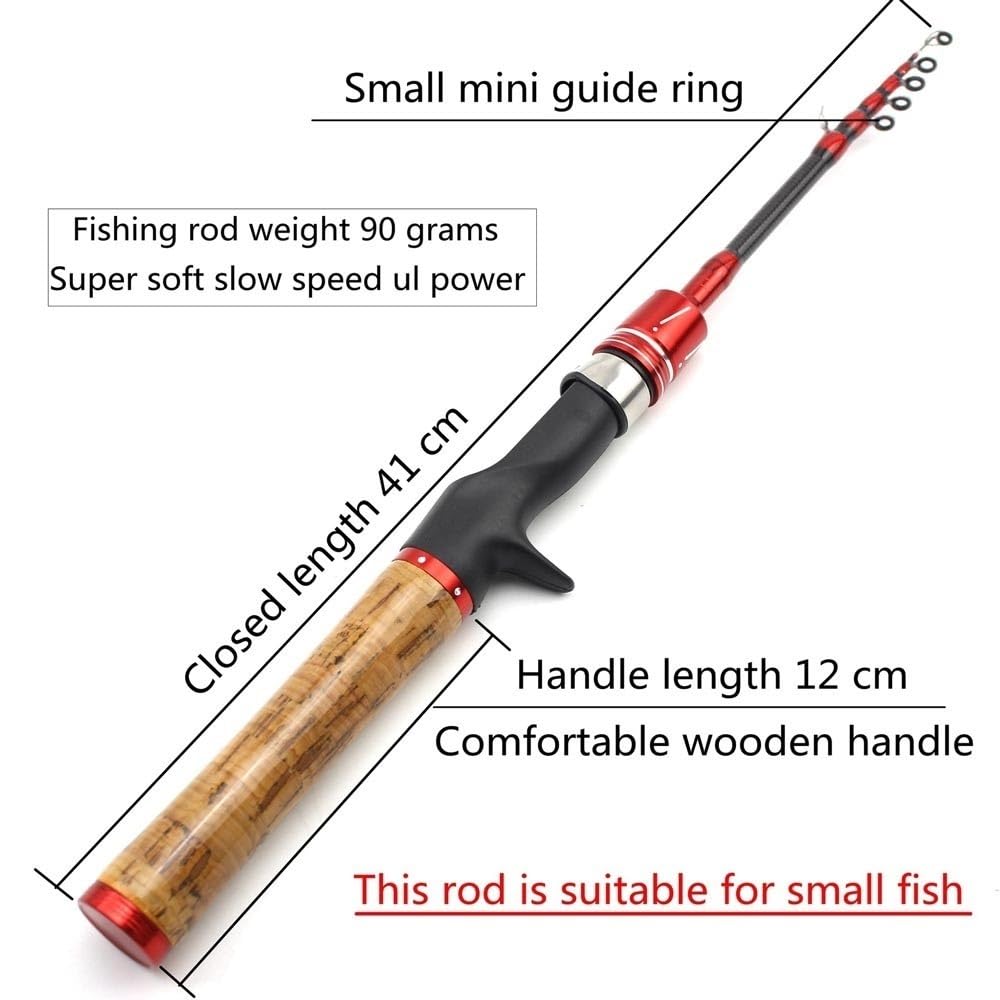Wędka Wędka teleskopowa Waga przynęty 1-5g Początkujący Łowienie małych ryb Wędka bardzo miękka Powolna wędka Pesca(180cm)
