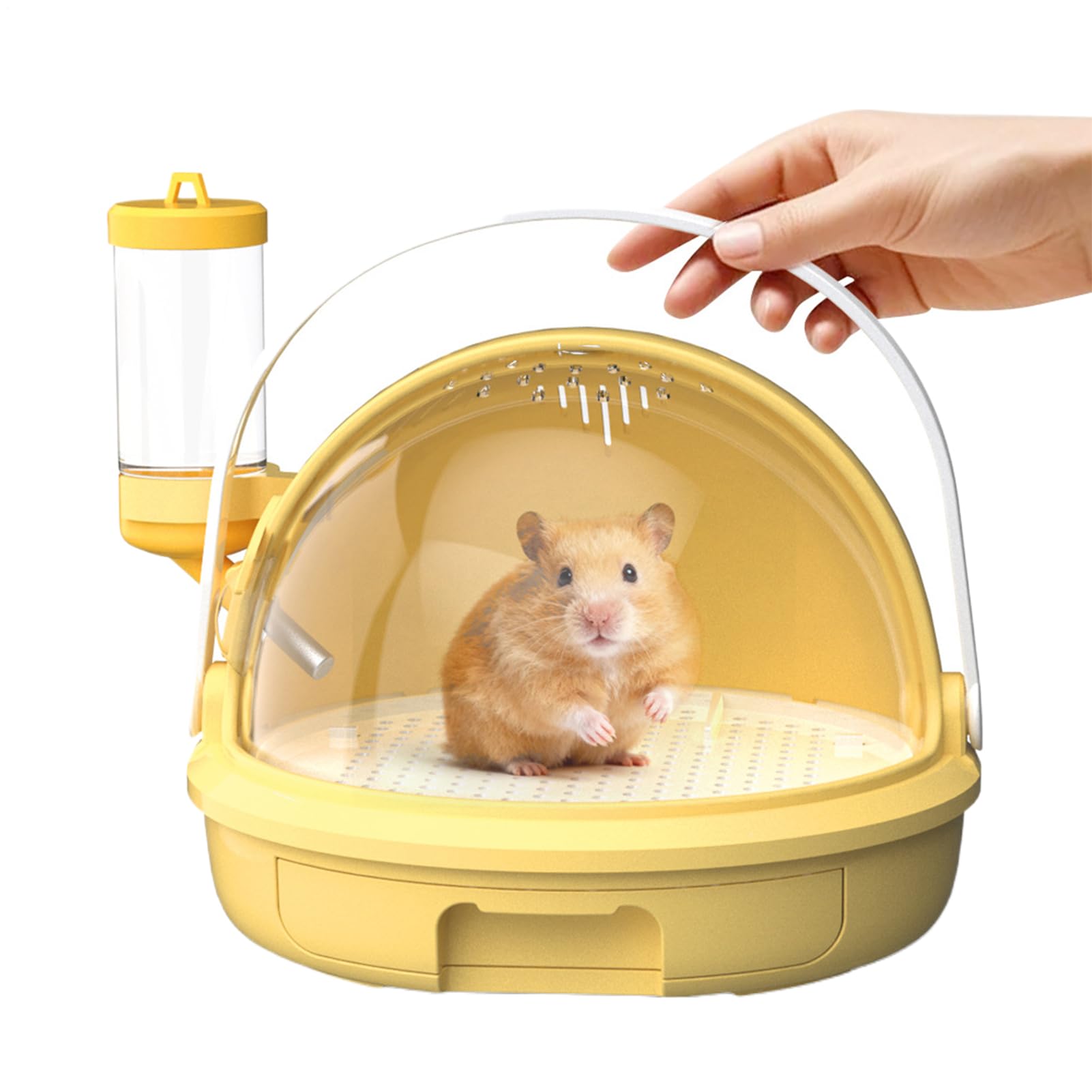 Cage de transport pour hamster nain et furet avec biberon intégré