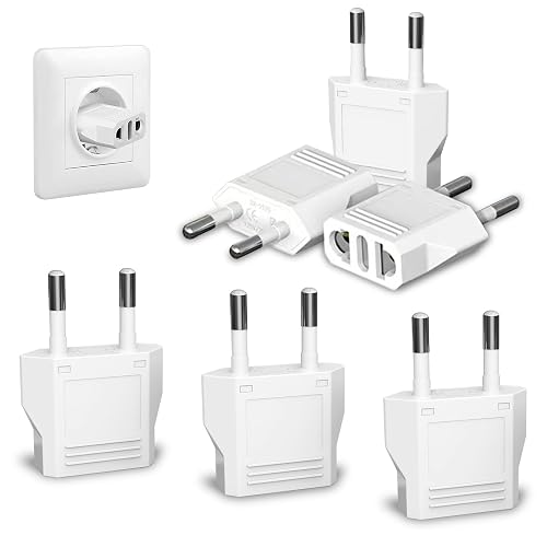 MIKWOAB 6 Pack European Travel Plug Adapter Type C