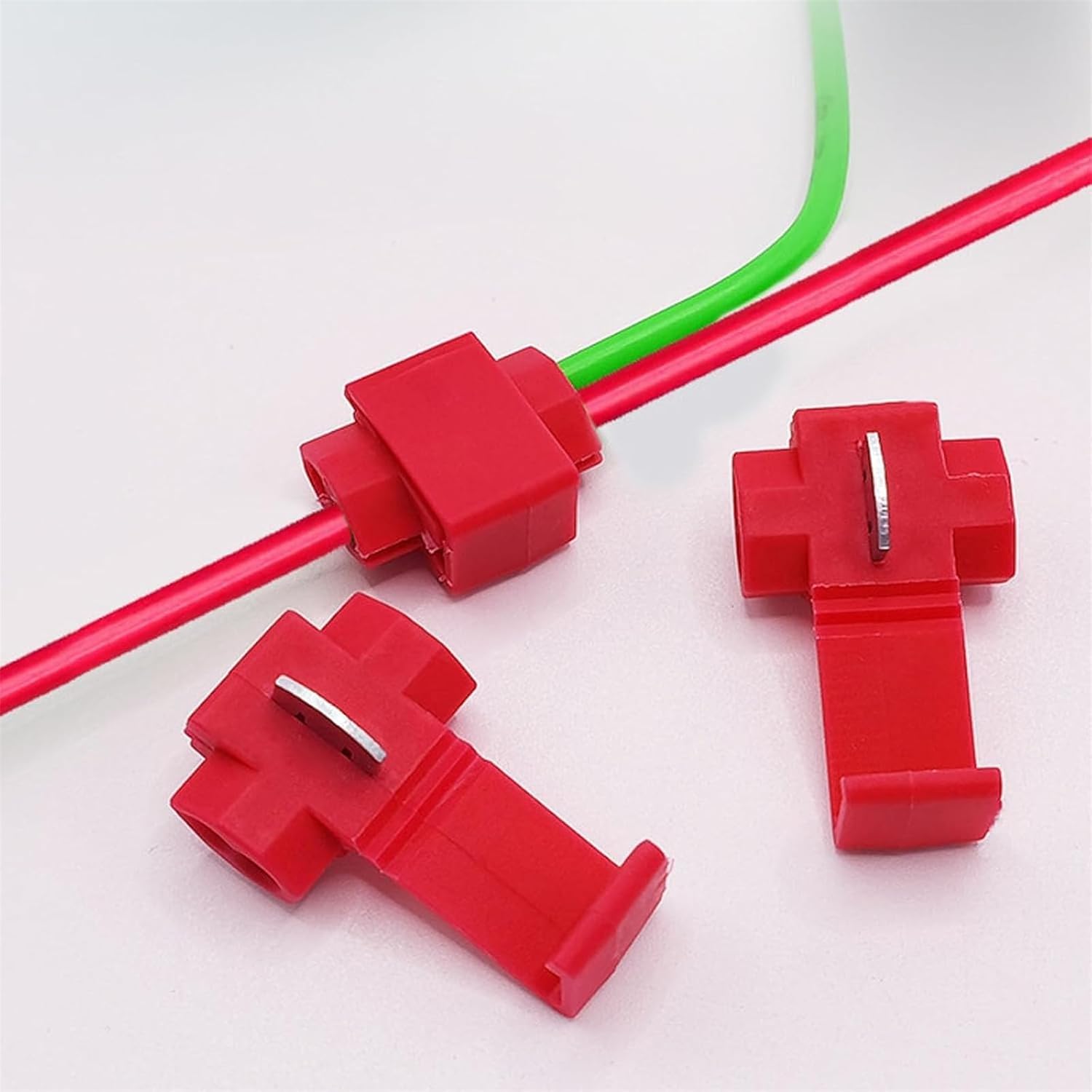 30pcs Red Quick Splicing Solderless Wire, Solderless Quick Splicing Buckle Wire Connector