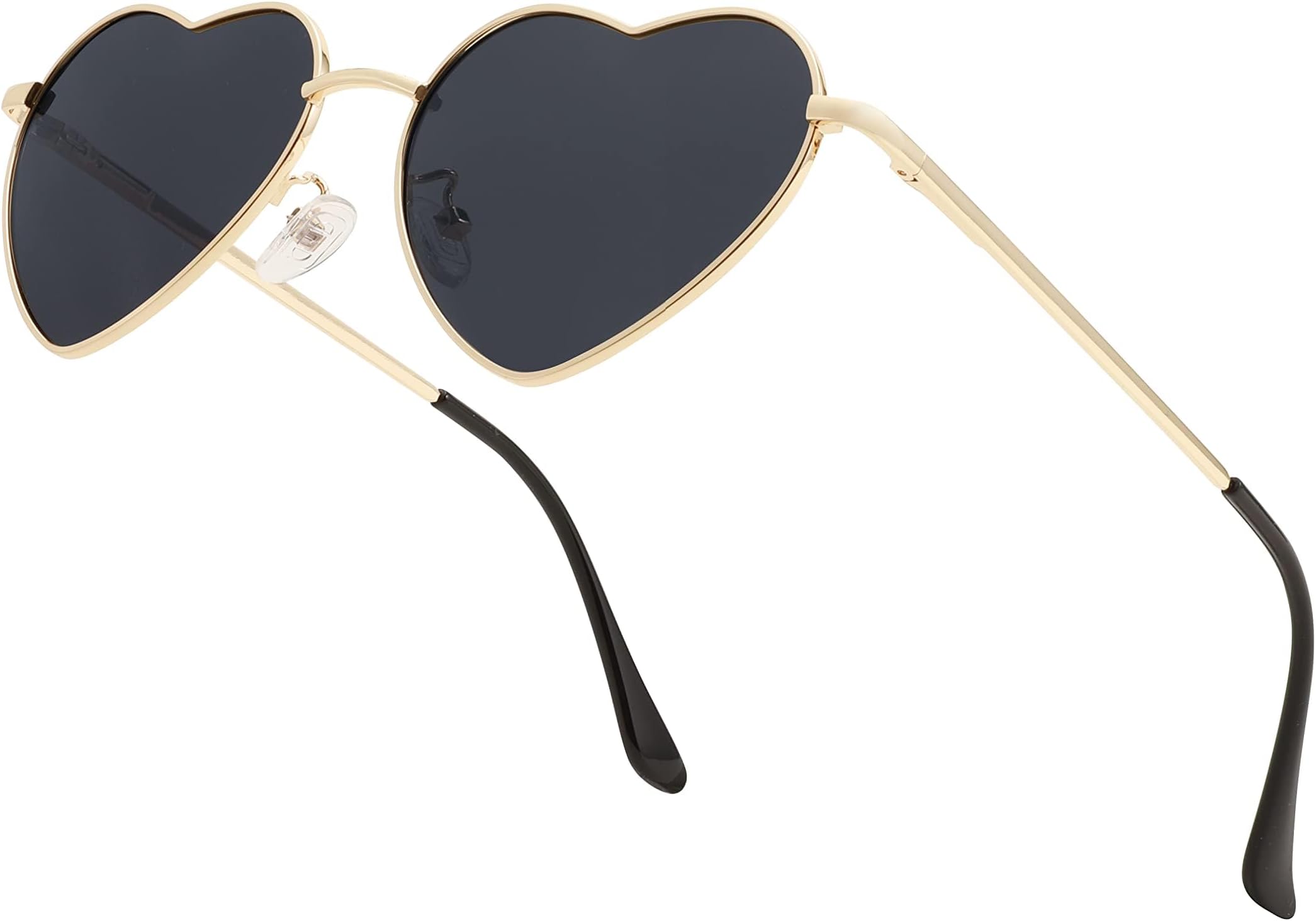 Polarized Heart Sunglasses Women Men Metal Frame Cute Lovely Glasses UV400 Protection E1134