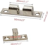 Vista 2 de Ball Catch Omitfu - Juego de 6 rodillos de tensión de doble bola de latón macizo chapado en cromo ajustable con tornillos