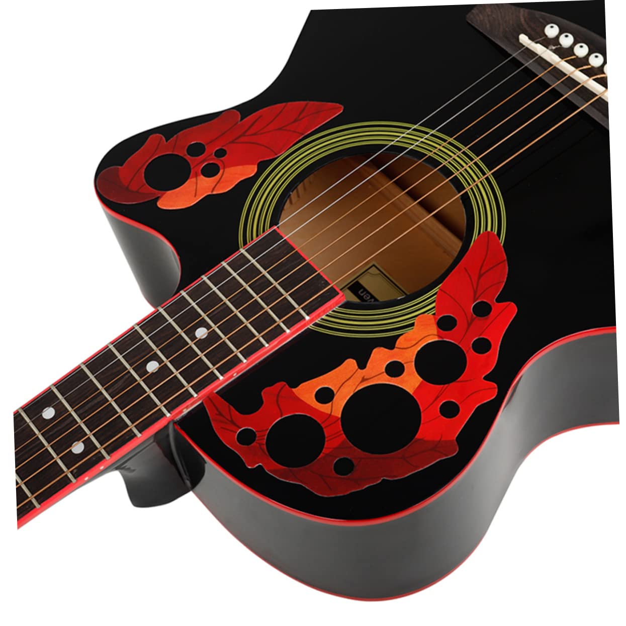 Toyvian 10sets Battipenna Adesivo Per Chitarra Acustica Stile Foglia Da Design Creativo e Facile Installazione Protezione Antigraffio Per Chitarra Folk Accessorio Eccellente Per Musicisti