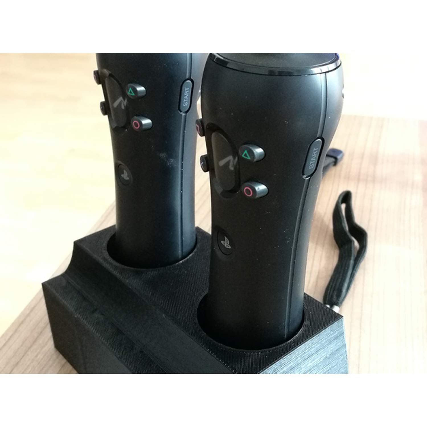 Dual Slot Move Controller Holder Stand for Sony PlayStation VR/PSVR1/PlayStation 4/PS4, Twin Move Gamepad Display Rack Storage Organizer, Video Game Accessories