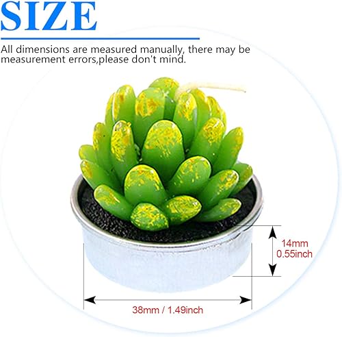 Miniatura 2 de Glarks Paquete de 12 velas de cactus suculentas para fiesta de cumpleaños, día de San Valentín, boda, spa, decoración del hogar y regalo de bricolaje