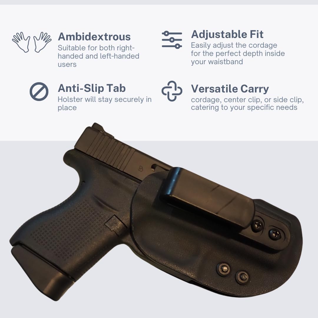 Deep Concealed Holster | Slim, Custom-Fit, Ambidextrous Accessory for Discreet and Comfortable Everyday Carry