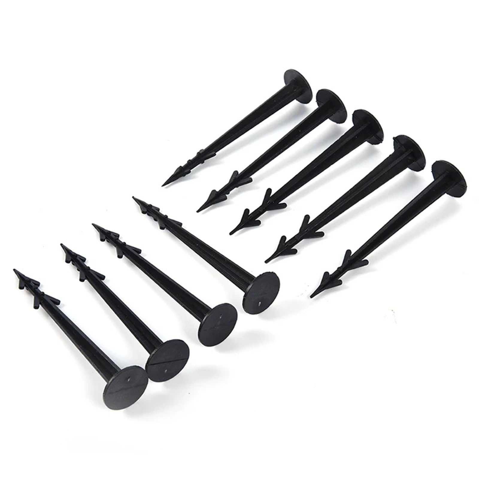 400 Pezzi di picchetti da Giardino in plastica Nera, fissi for Chiodi Terra, Anti per Fissaggio
