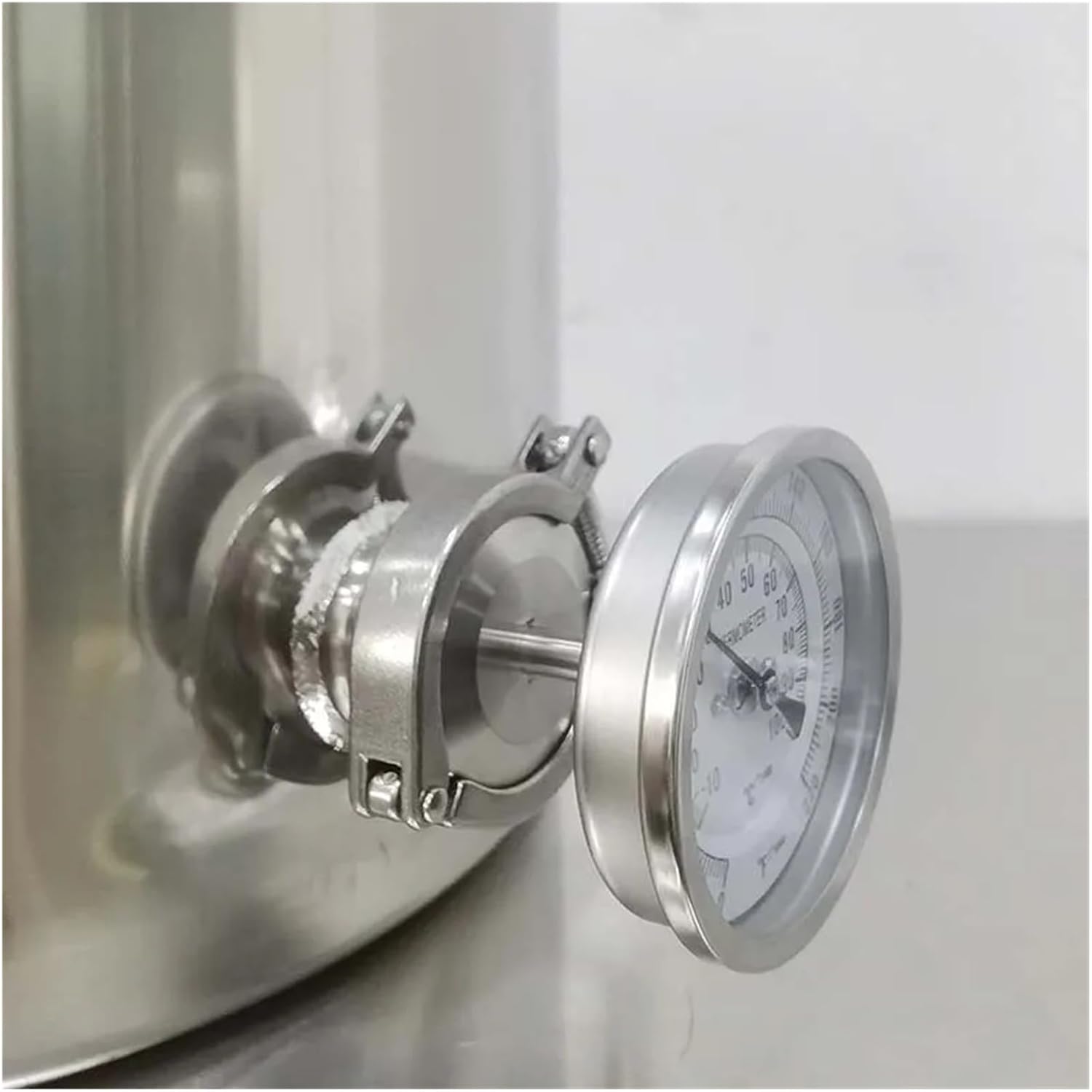 1.5" TC Stainless Steel Thermometer – 3" Dial for Cold Brew Coffee, Dairy or Food Processing