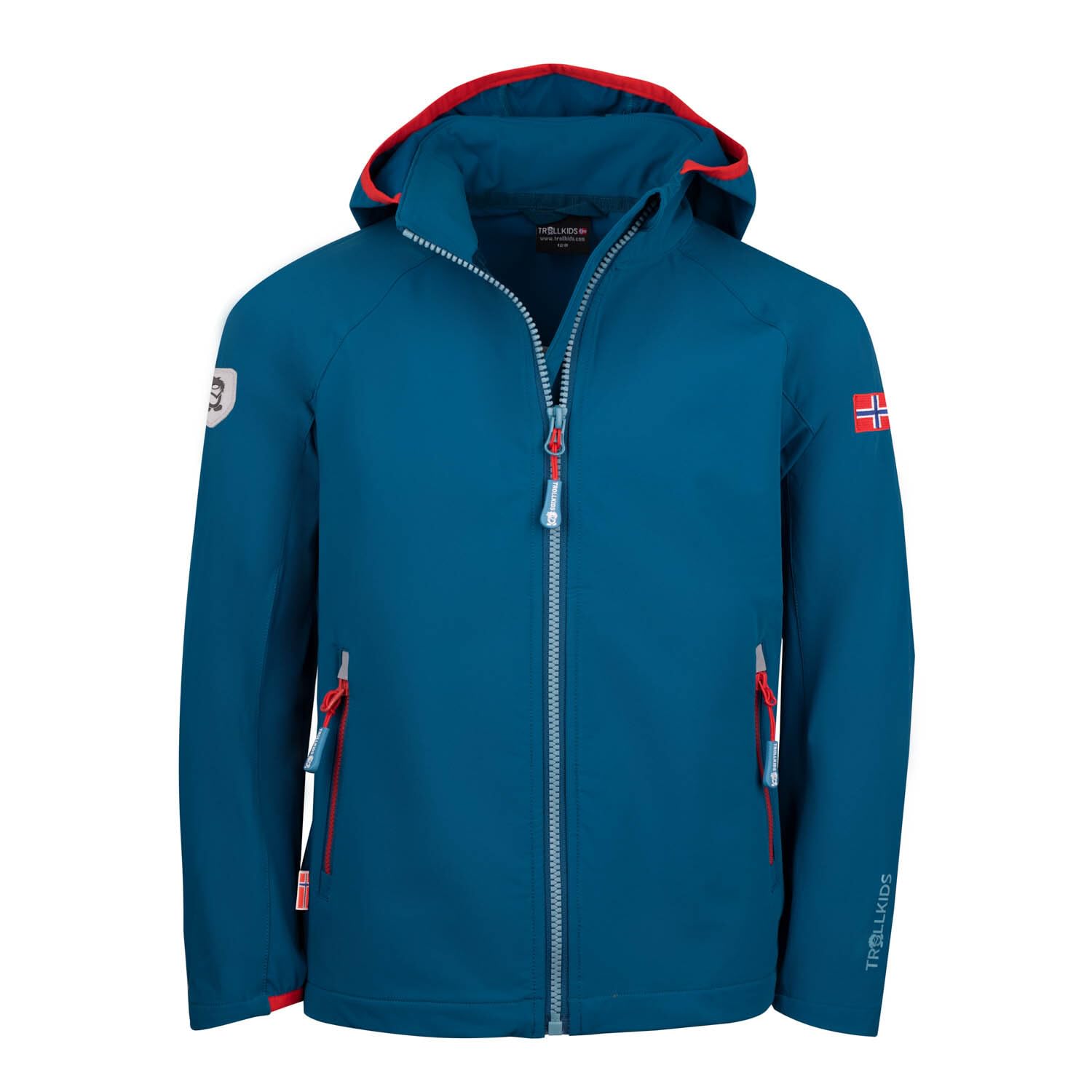 Trollkids Kids Kvalvika Jacket 164, petrol