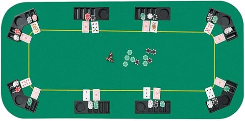 Giantex - Alfombrilla de póker para 8 jugadores, de goma portátil, antideslizante, con bolsa de transporte para juegos de póquer, blackjack, casino