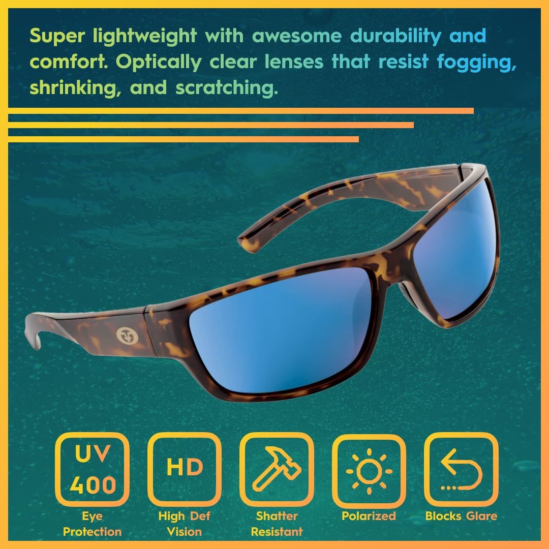 Flying Fisherman Matecumbe Polarized Sunglasses with AcuTint UV Blocker for Fishing and Outdoor Sports