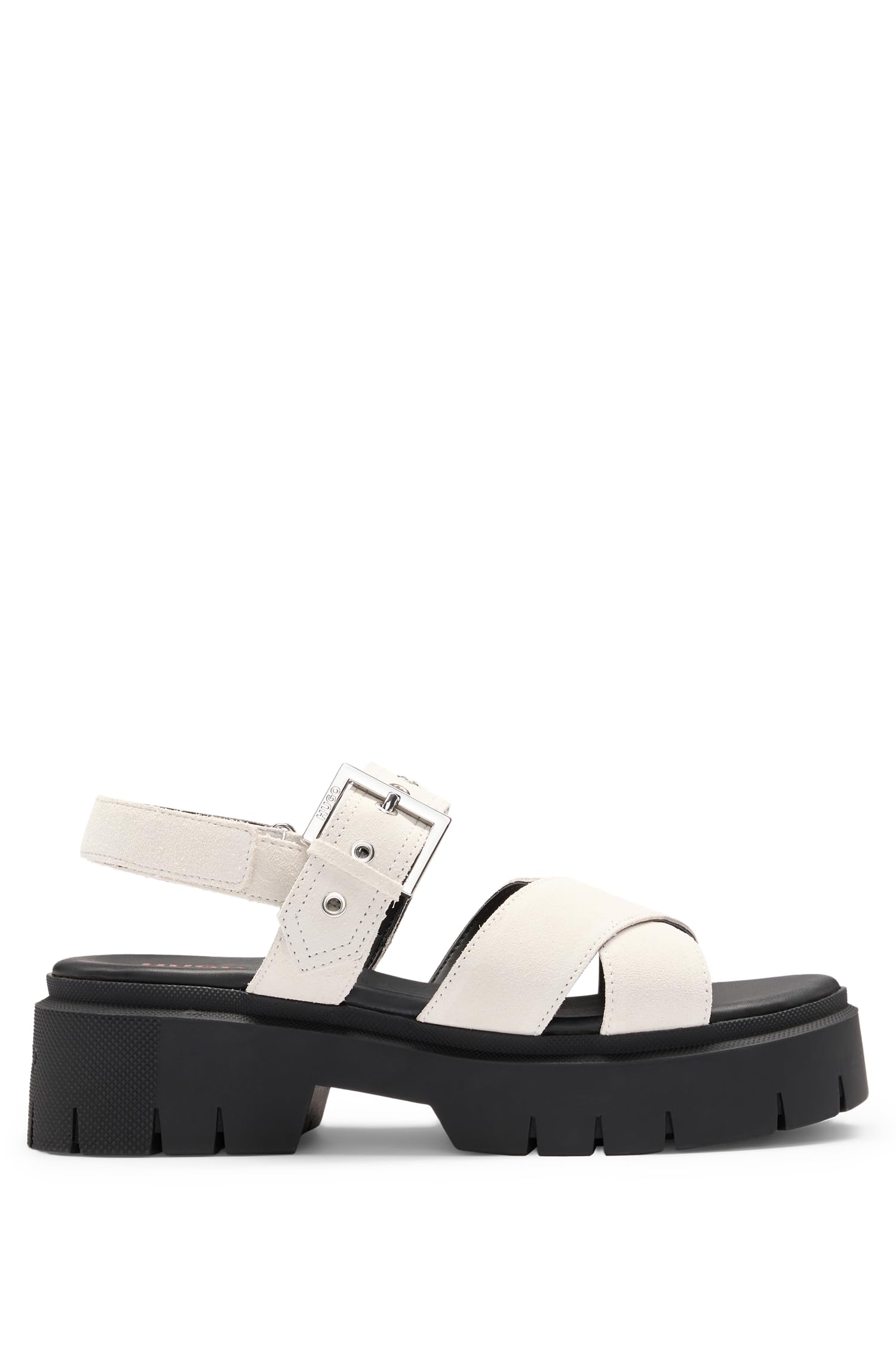 HUGO Women's Kris_Sandal_BKSD, Natural, 7 UK