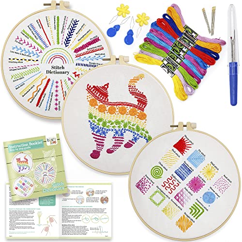 Learn 30 Stitches Cat Embroidery Kit For Beginners . Beginner Embroidery Kit With Stamped Embroidery Patterns. Embroidery Kits. Embroidery Starter Kit. Needlepoint Cross Stitch Kit For Kids & Adults #TOP3
