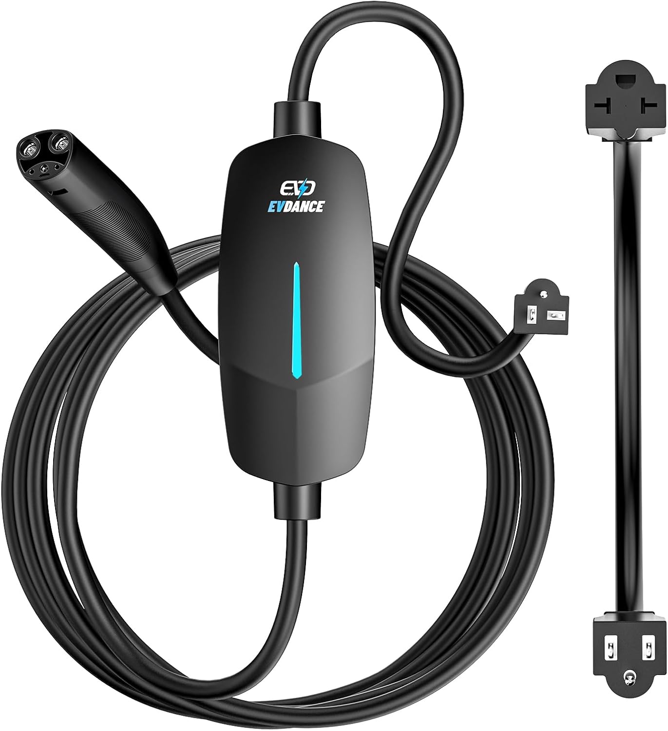 Level 1&2 Tesla Charger, NACS Mobile Connector with 25ft Cable, Home Electric Vehicle Charging Station for Tesla Models 3/Y/S/X & NACS EVs, 12A 120V/16A 240V, NEMA 5-15 & NEMA 6-20 Plug