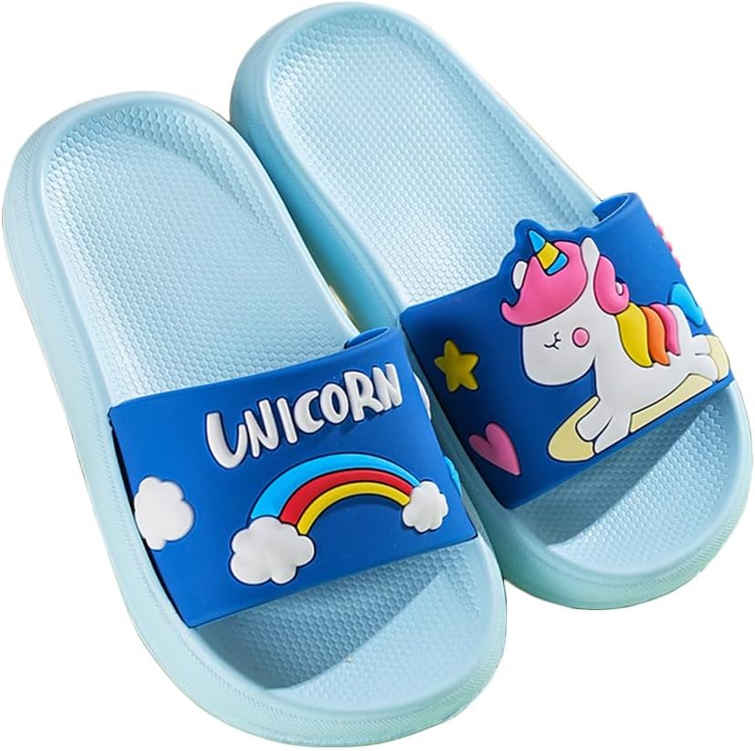 Kids Slide Sandals Summer Beach Slippers Girls Boys Shower Slippers Anti-slip Pool Sliders