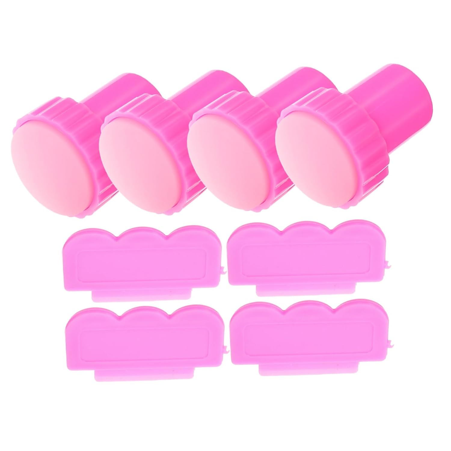 4sets Nail Art Stamper Kit of French Tip Stamps Professional Manicure Supplies