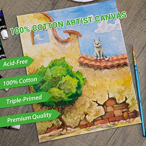 Painting Canvas Panels, Ohuhu 20 Pack 8x10 Inch Canvas Boards Canvases 100% Cotton, Acid Free Primed Canvas Panel, Artist Canvas Boards for Students & Kids, Art Workers, Professional Choice 3 61XTAdVZSQL. AC