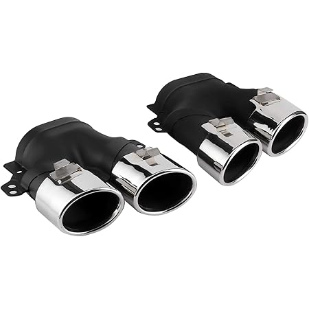 Amazon Com Akozon Exhaust Tips Polished Stainless Steel Performance Bolt On Resonated Muffler Fit For Mercedes Amg C43 W205 S205 C205 A205 Facelift 2019 Sliver Automotive
