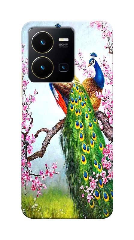 HAOYE Cover VIVO Y35 / Y22 / Y22s – Retro In Vetro Temperato Effetto Marmo – Bordo Morbido TPU – Antigraffio