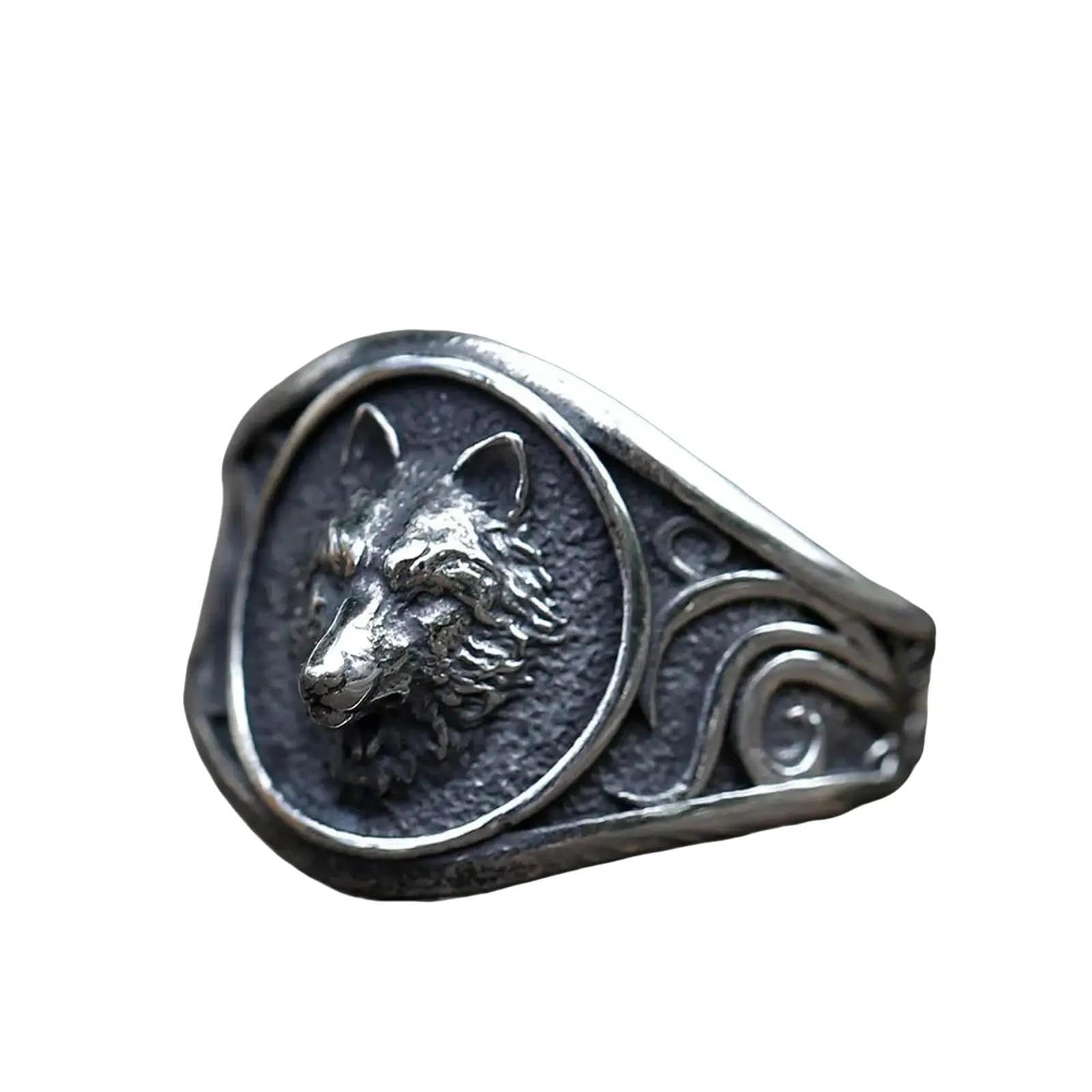 New Men's Rings Creative Viking Celtic Wolf Head For Teens 3d Animal Jewelry Gift Vintage