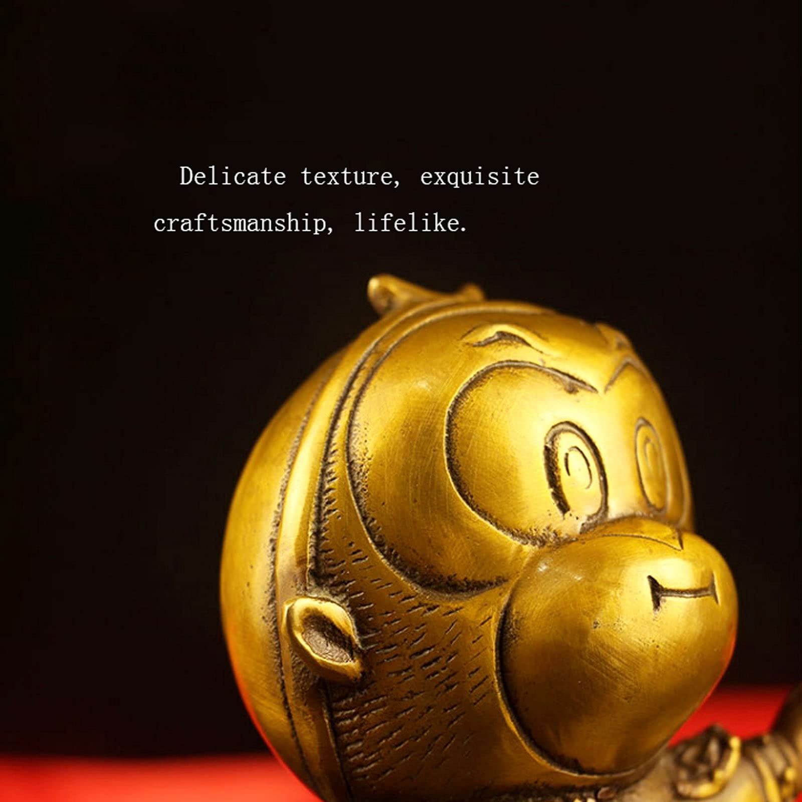 Sun Wukong Statue Decoration Miedź Walka Buddha Kreatywny Dekoracje Ozdoby Ozdoby Salon Pulpit Rzemiosło Monkey King Rzeźba Materiał Office Dekoracja Urodziny Prezent Desktop Akcesoria Figurki Figurka