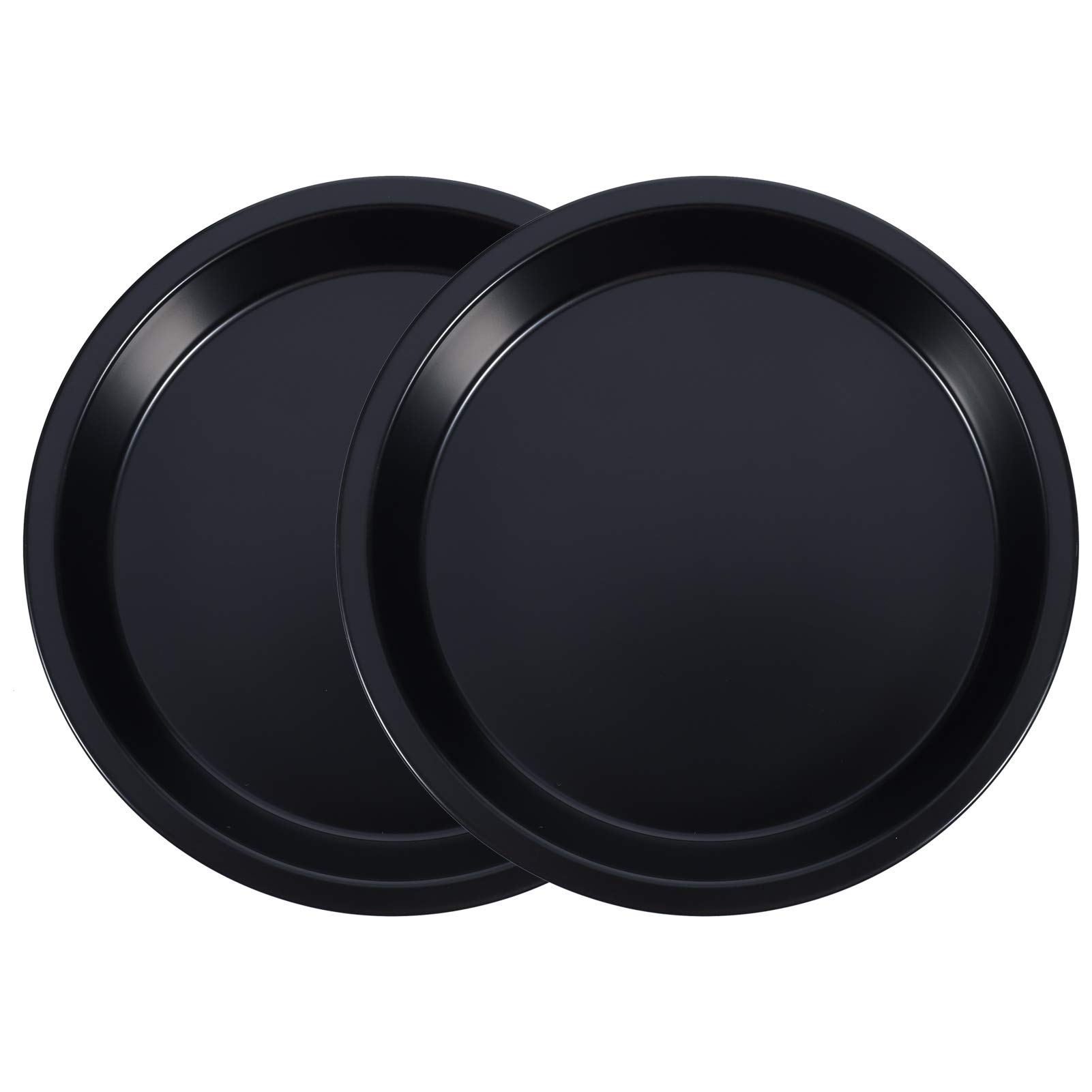 QINREN 2pcs Non-Stick Round Cake Tin, 7" Quiche Tart Pan Sandwich Pan with Fixed Base Deep Tart Tin Easy to Clean Coating for Creating Creamy Cheesecakes, Chocolate Tarts, Fruit Tart Pies, Quiches