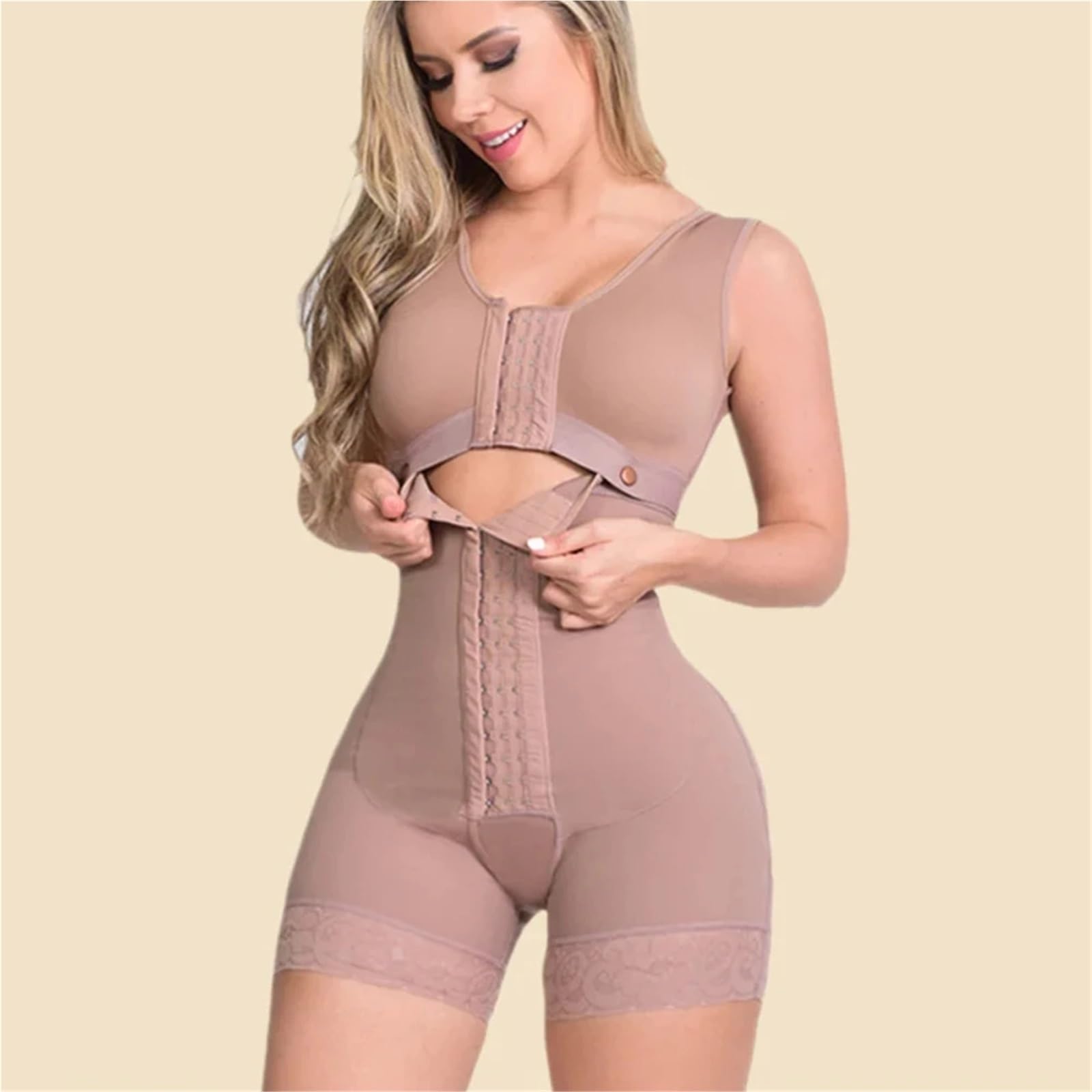 Body Moldeador con Control de Barriga for Mujer, Faja modeladora, Alta compresión Gancho y Ojo, Adelgazante para Mujer