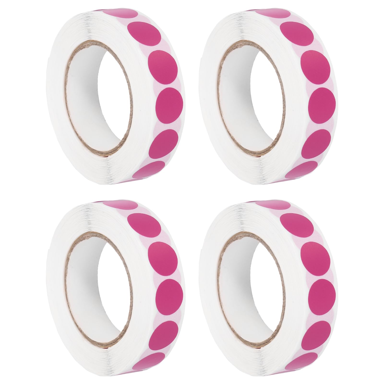 PATIKIL Colored Dot Stickers 13mm, 4000 Pcs Color Coding Labels Blank Circle Stickers Adhesive Round Price Labels for Inventory Office Garage Classroom, Magenta