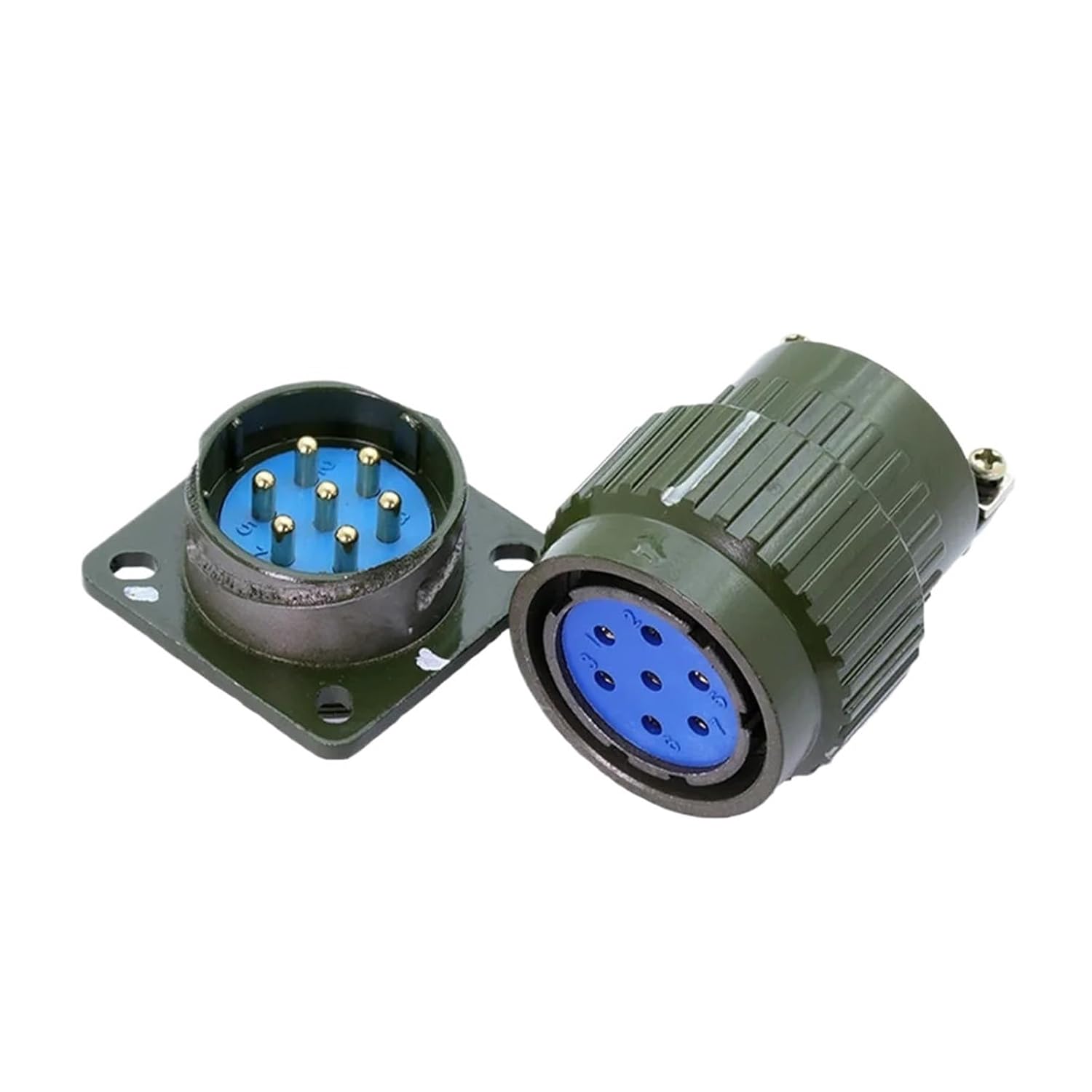1set Male+Female Army Green Y28M Fast Buckle Connector 4/7/8/10/12/14/19/24/32/37Pins Socket(8Pins)