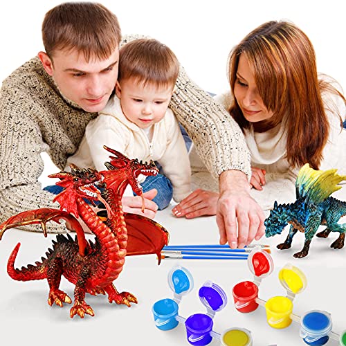 Ferthor Fun Dinosaurs Toys Diy Painting Dragon Kit Arts And Crafts Set For Kids Age 8-12 Boys And Girls Decorate And Drawing 3D Art Supplies Toys For Children Gift(3 Dinosaurs) #TOP1