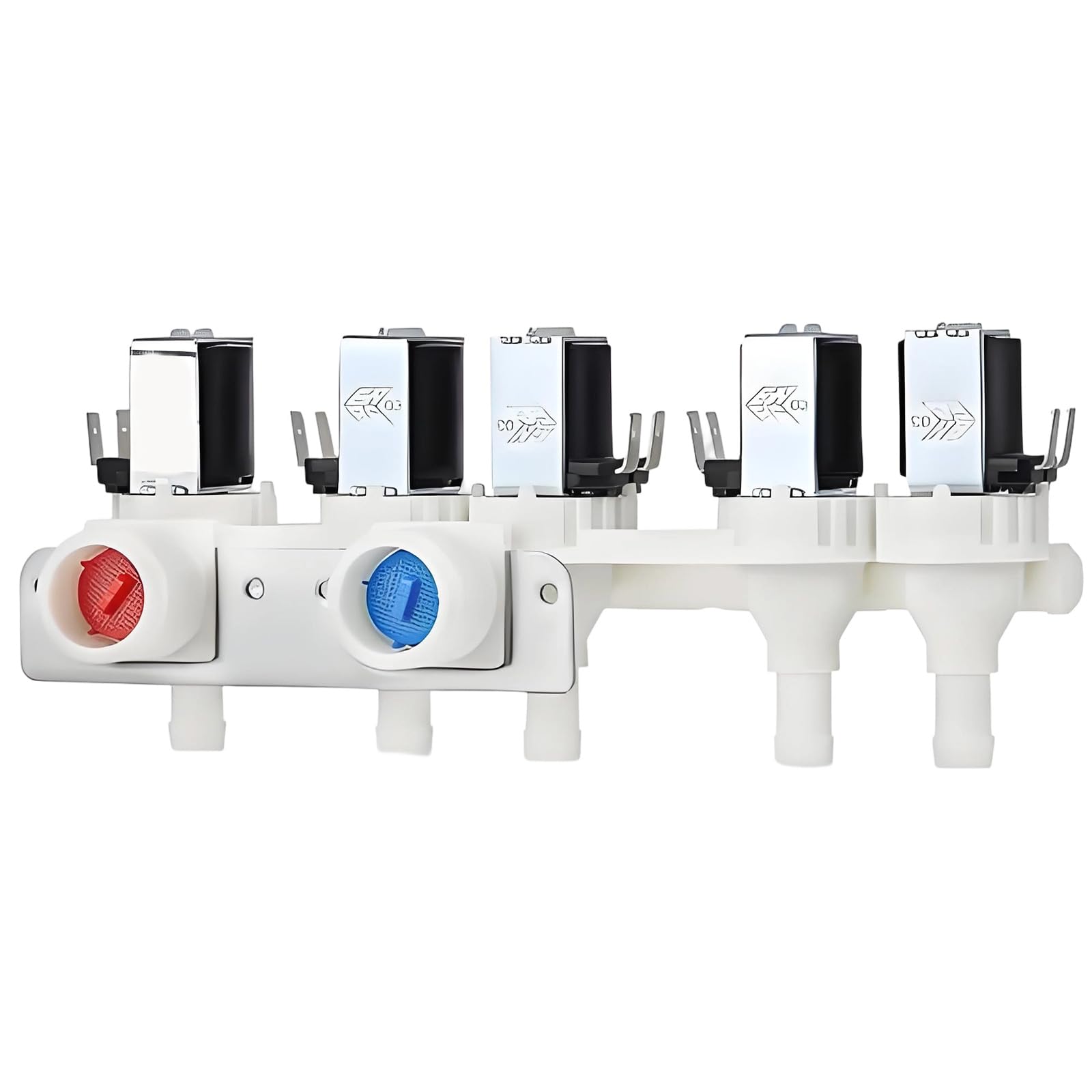 Elnwnnkc Washing Machine Water Inlet Valves 2 Ports 5 Outlet Ports Solenoid WH23X29553 Washer Part Washer Water